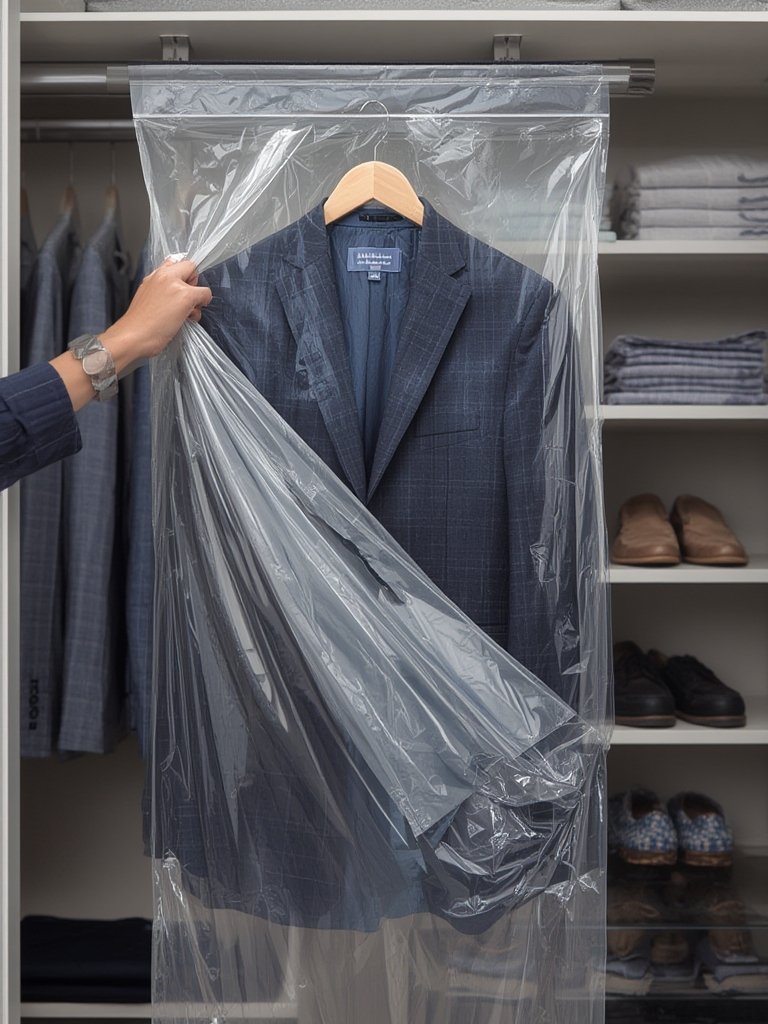 garment bags in action