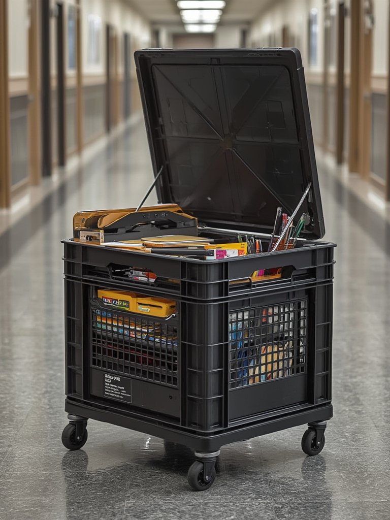 rolling crate in action