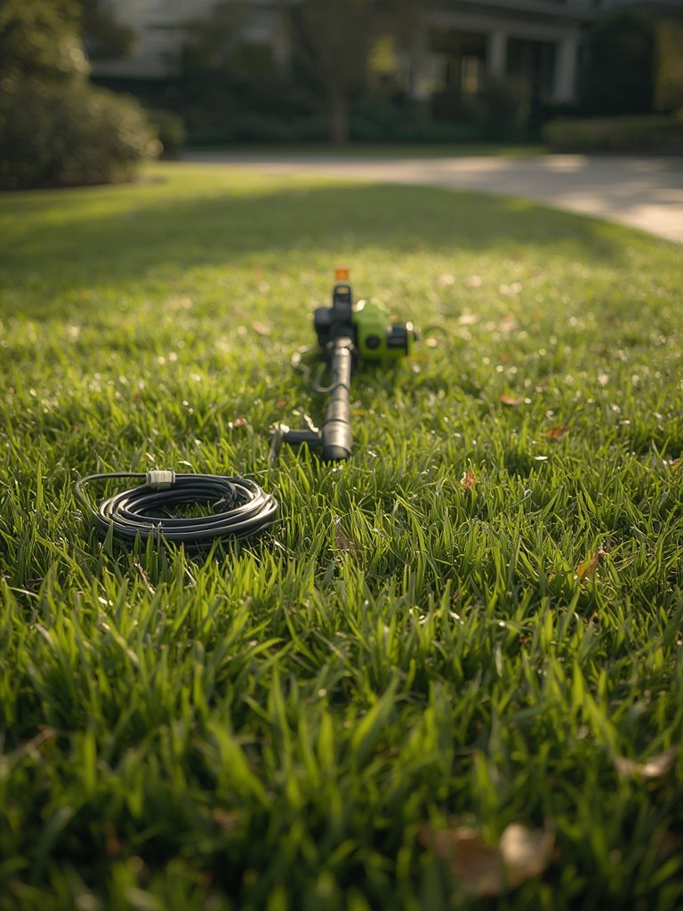 electric blower in action