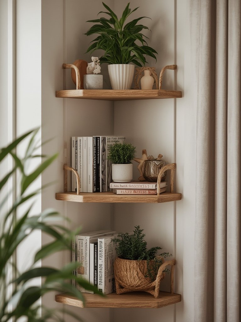 corner shelf in action