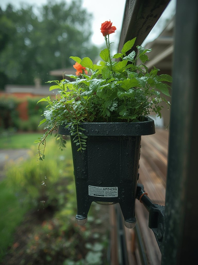 railing planter in action
