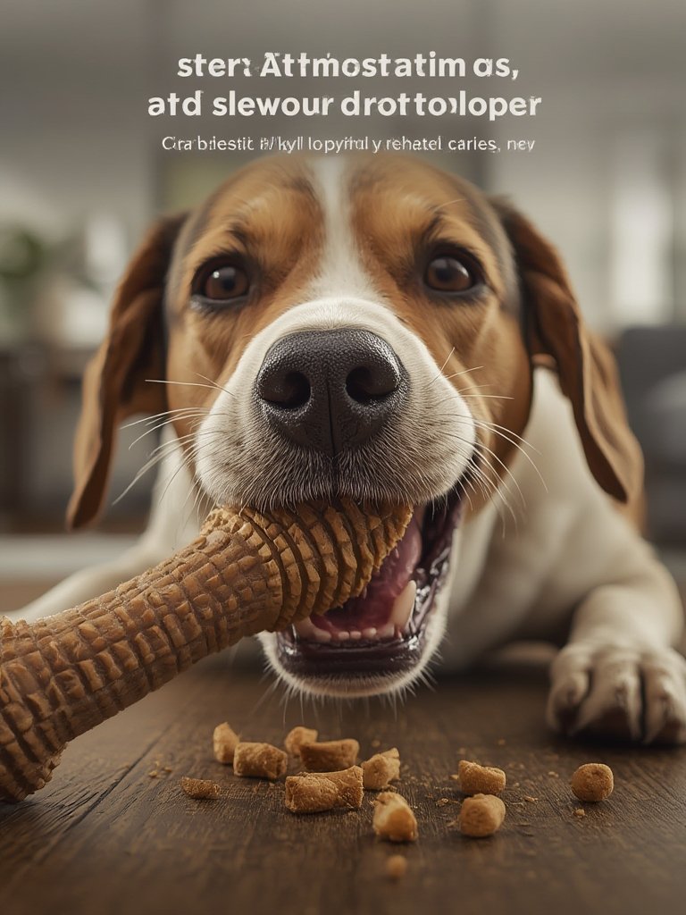 dog toothbrush in action