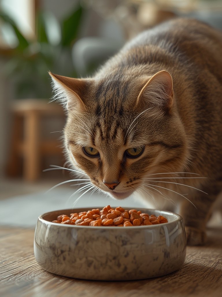 salmon catfood in action