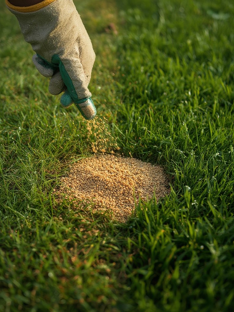 lawn fungicide in action