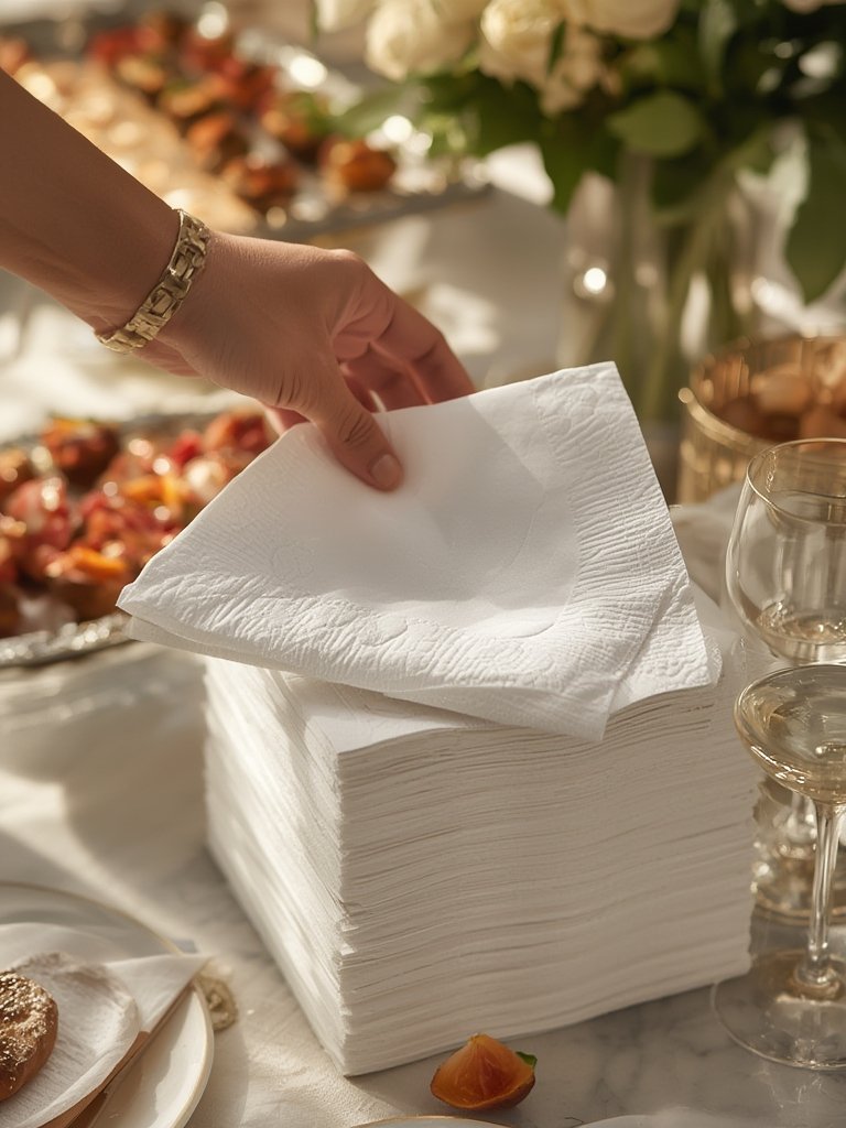 entertain napkins in action
