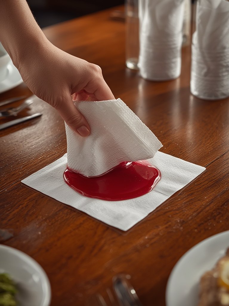 paper napkins in action
