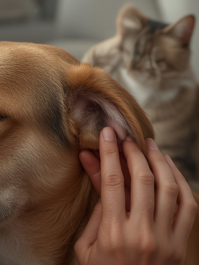 Ear powder in action