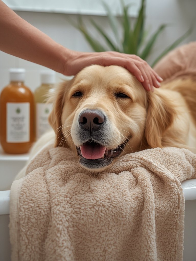 Should You Buy Burt’s Bees Oatmeal Shampoo for Dogs With Sensitive Skin? 2 oatmeal shampoo in action
