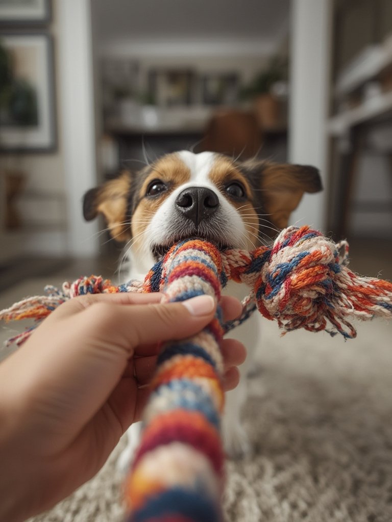 Mammoth Flossy Chews Color Rope Tug for Dogs: Is This Rope Toy Durable Enough for Heavy Chewers? 2 rope toy in action