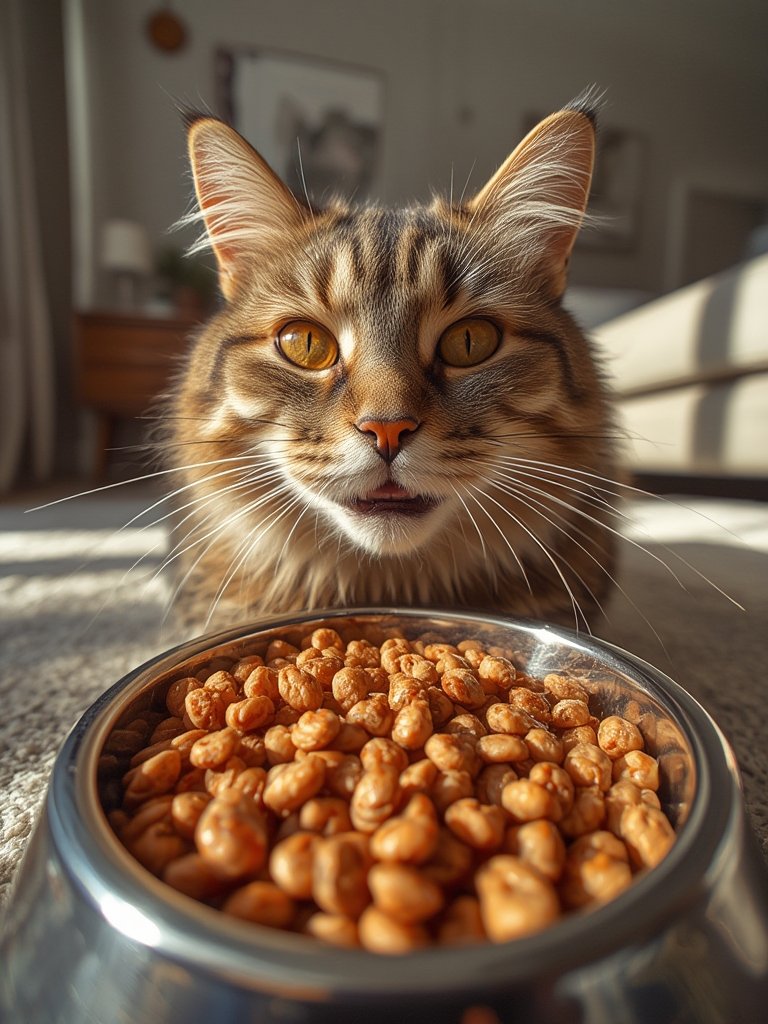 cat food in action