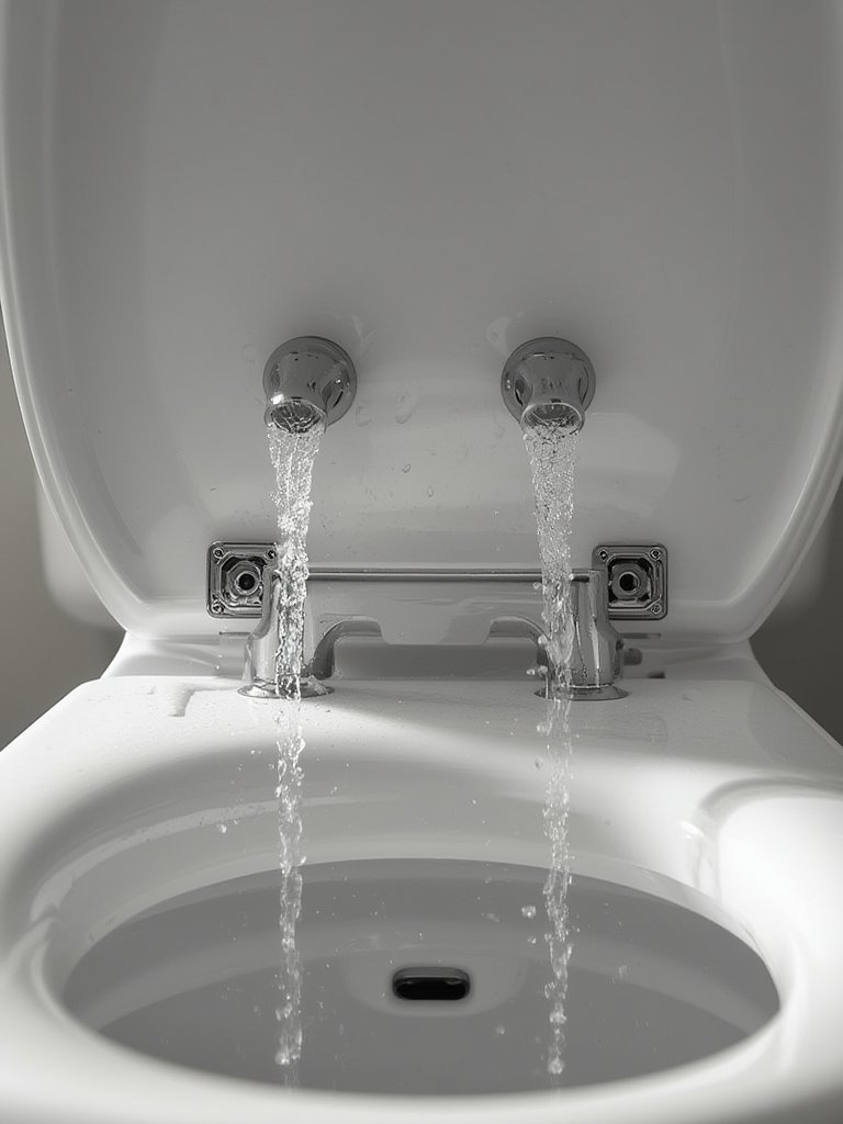 bidet attachment in action