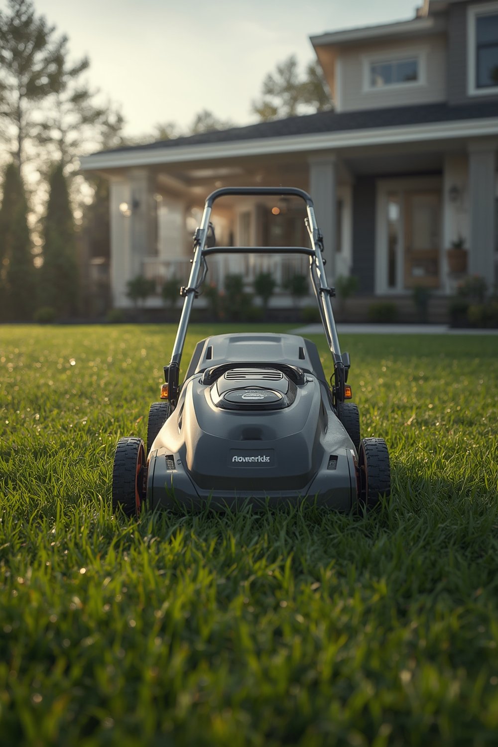 electric mower product view
