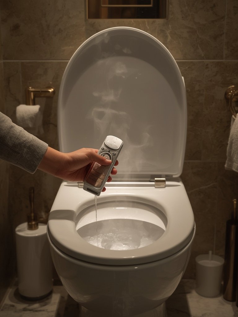 bidet seat in action