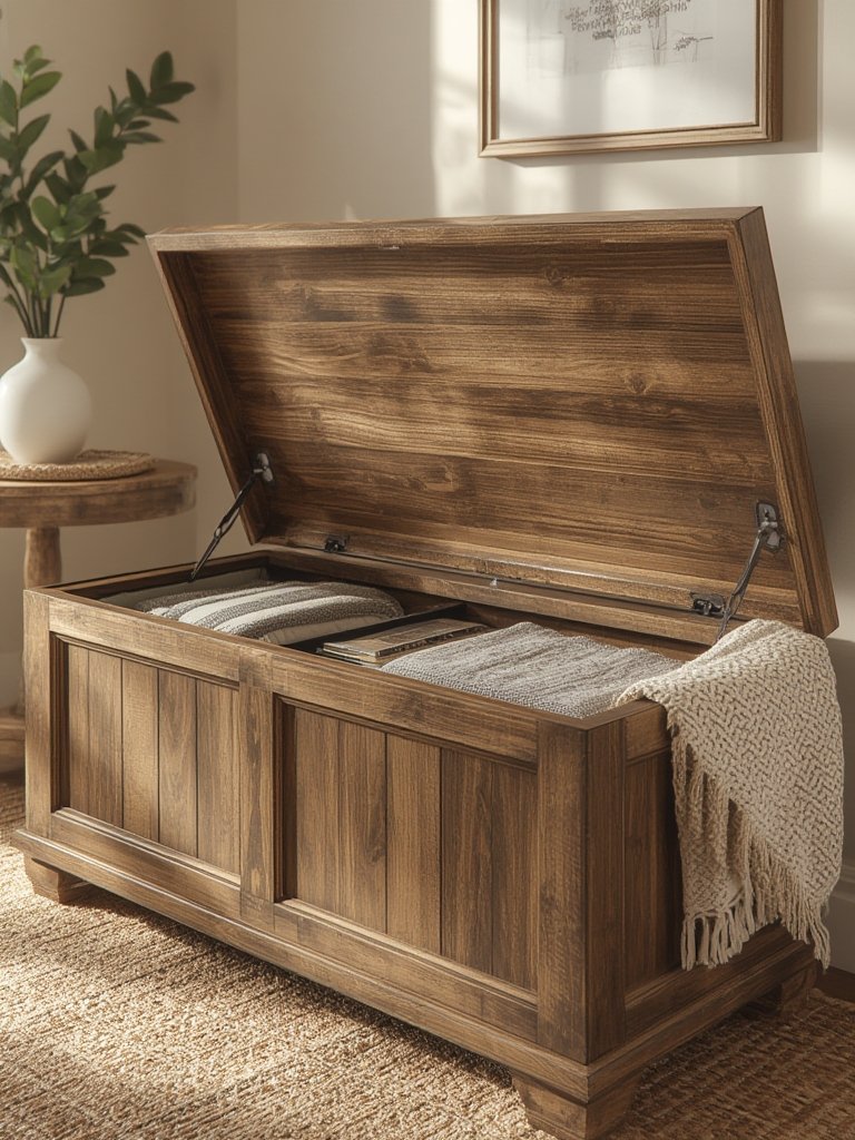 storage bench in action