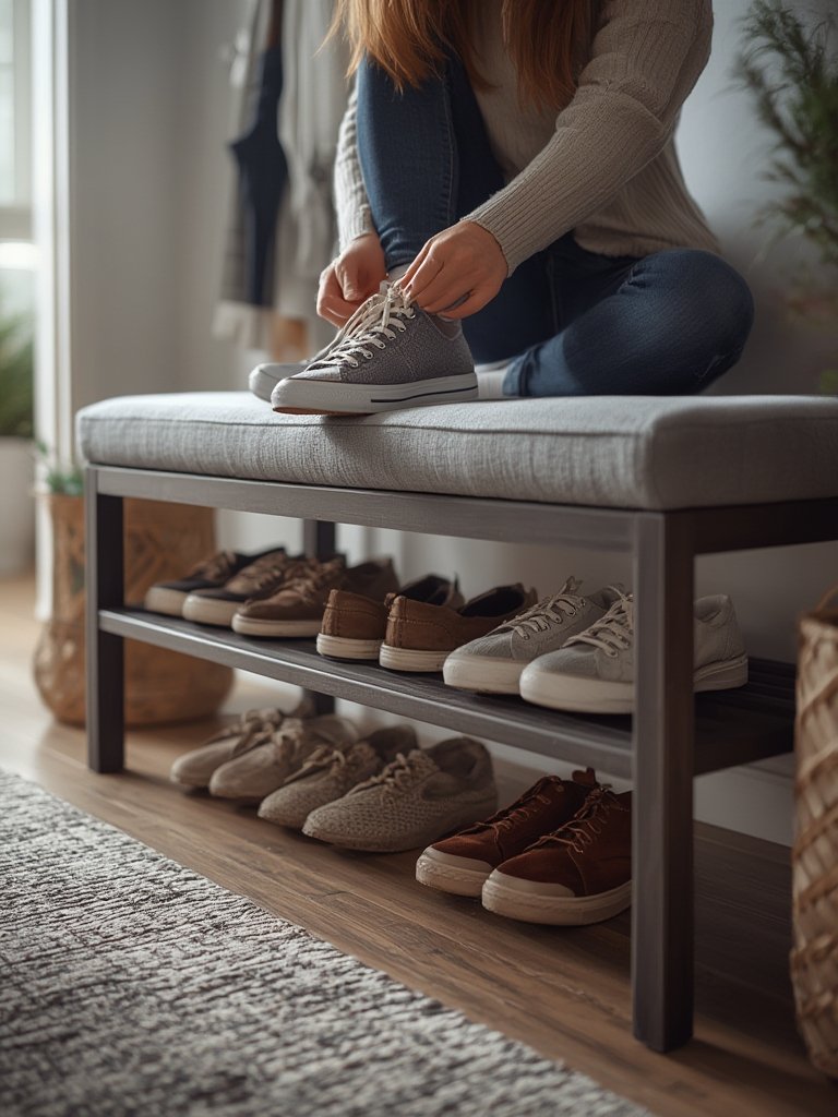 shoe bench in action