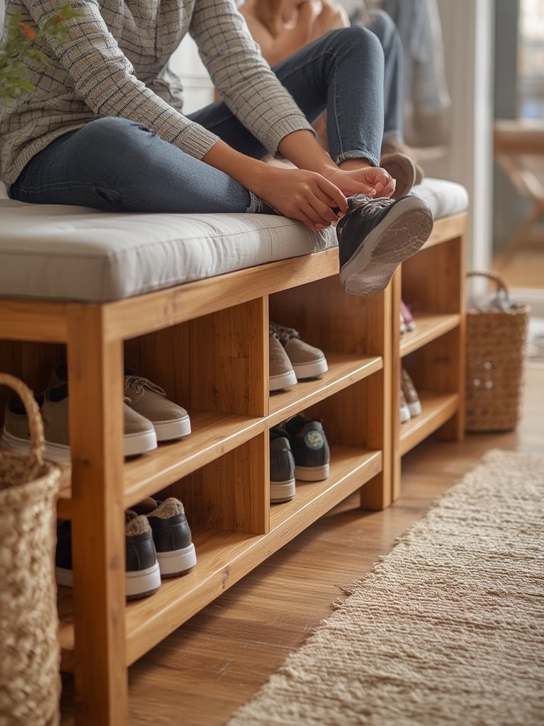 shoe bench in action