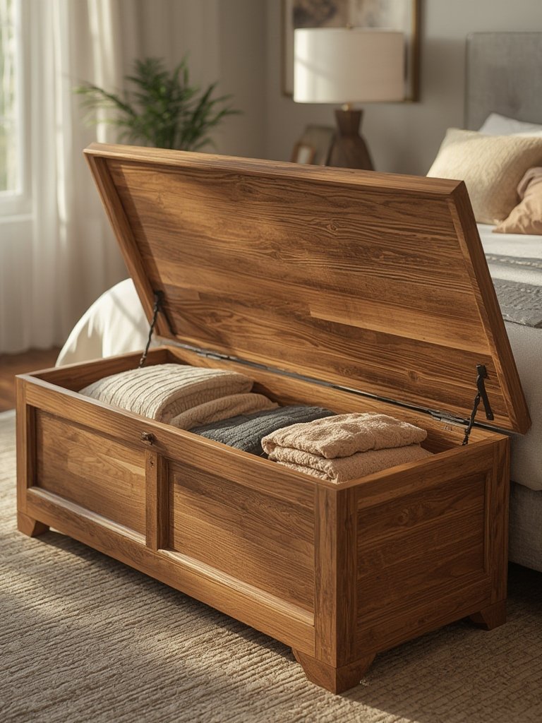 storage bench in action