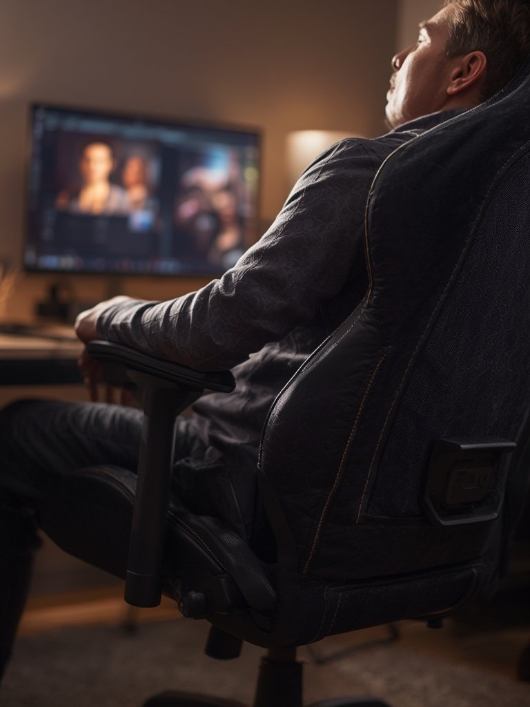 gaming chair in action