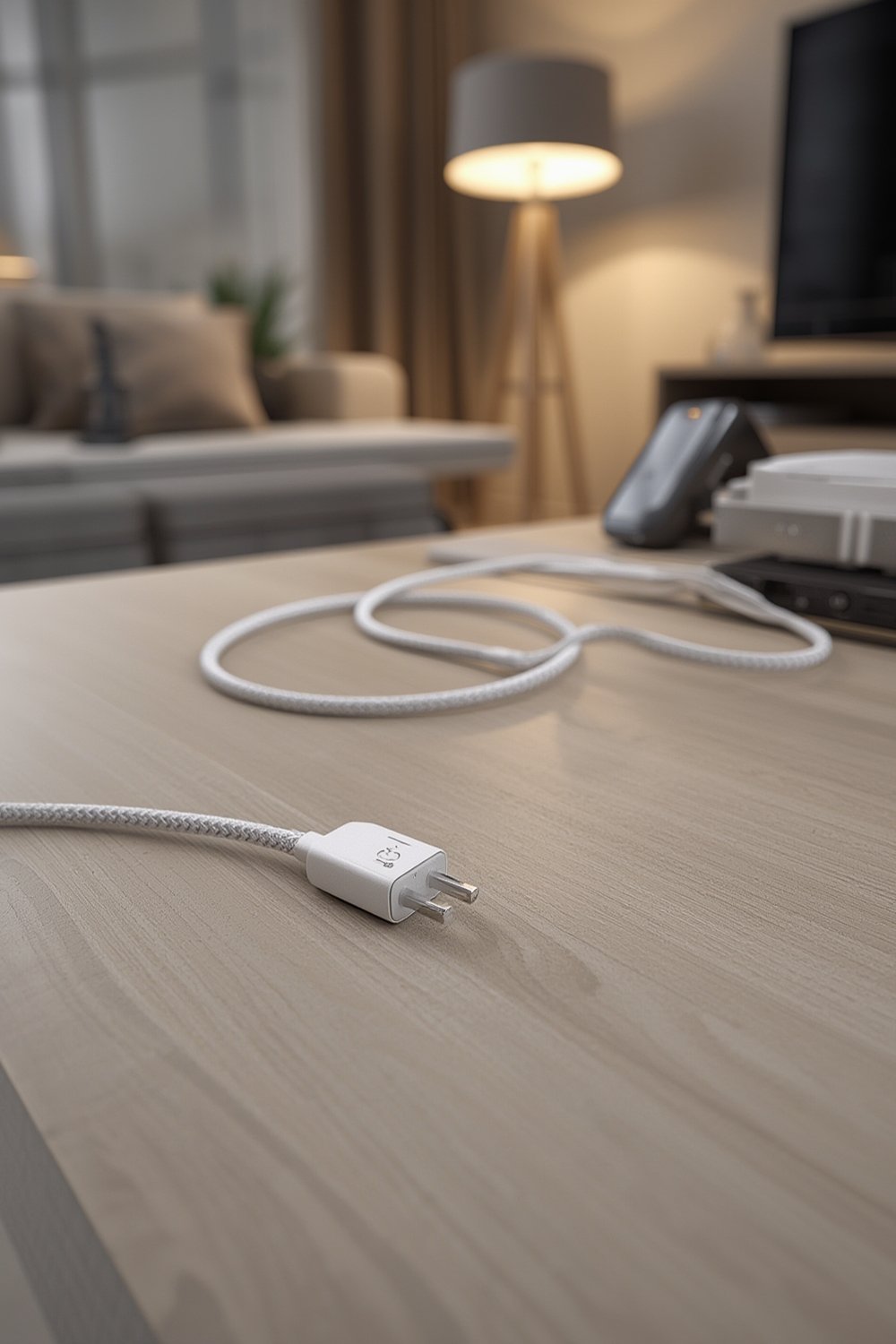 Philips 6ft Braided Extension Cord with Switch: Indoor Tabletop Power for Lamps & Devices 1 extension cord product view