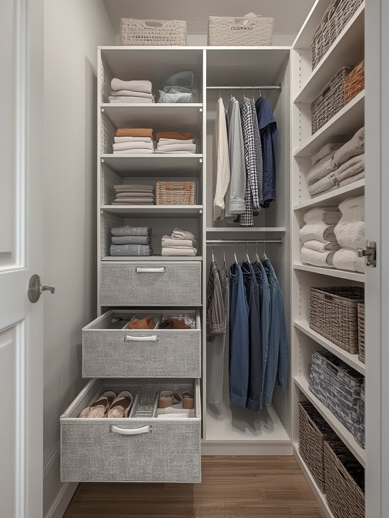 Freestanding Closet Organizer Review 2026: 3 Steps for Small-Space Storage 2 closet organizer in action
