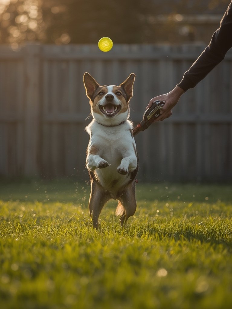 Should You Get the Chuckit! Pro Fetch Dog Launcher for Hands-Free Play? 2 dog launcher in action