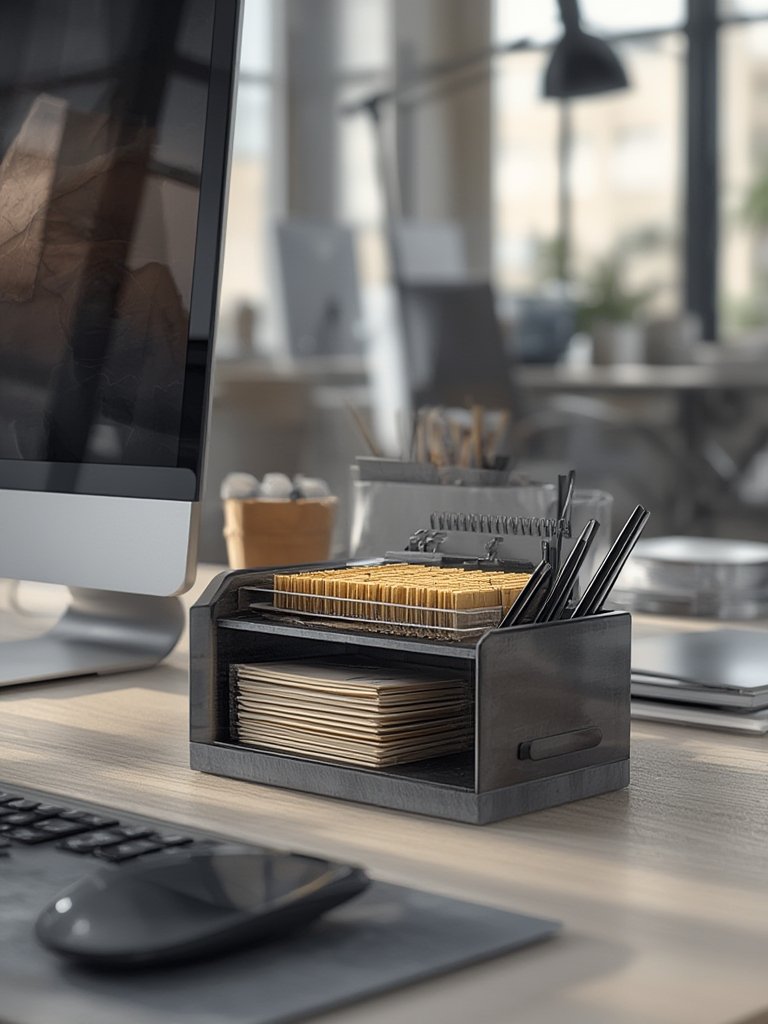 desktop organizer in action