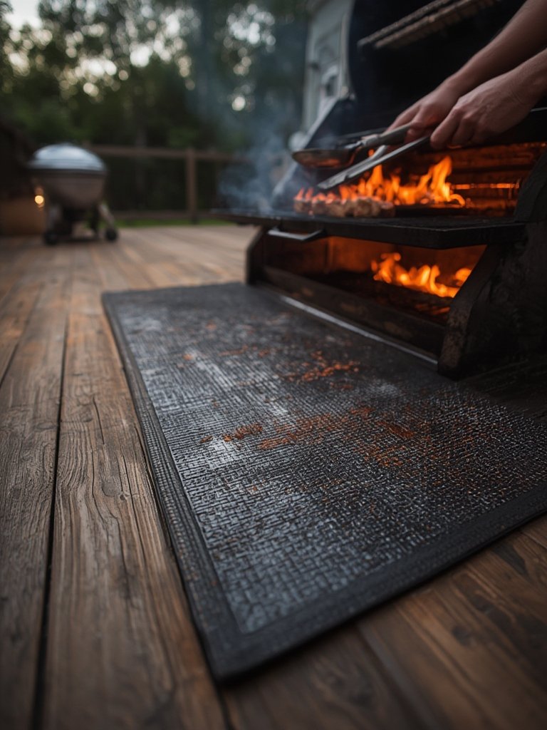 grill mat in action