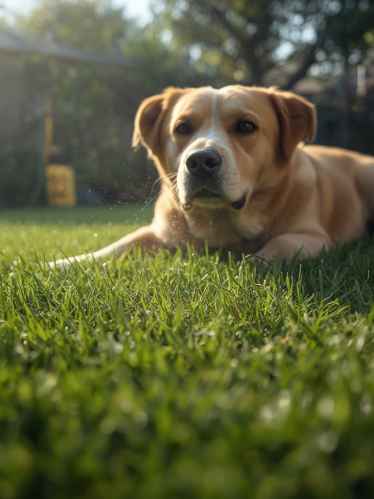 yard spray in action