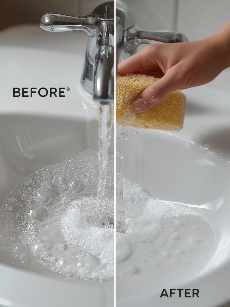 bathroom cleaner in action