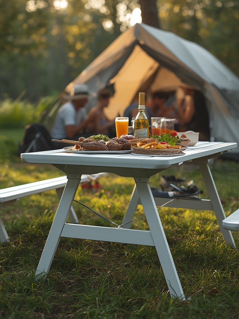 picnic table in action