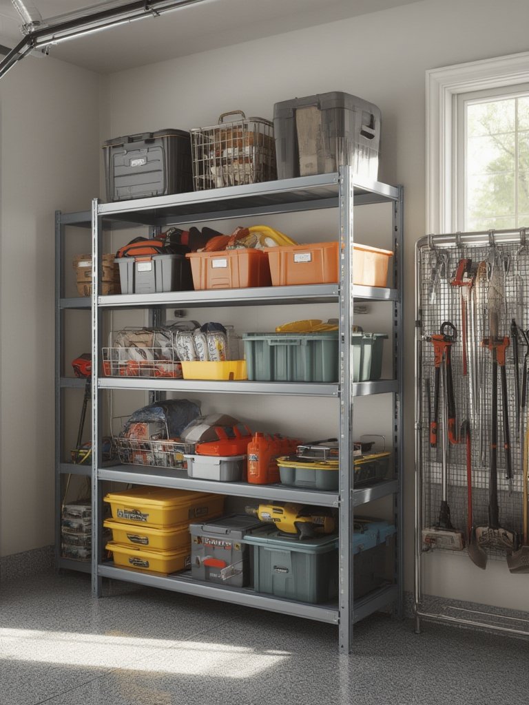 plastic shelving in action