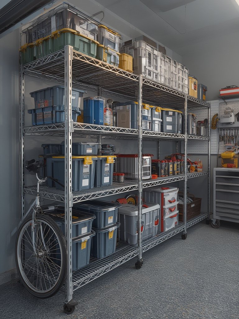 wire shelving in action