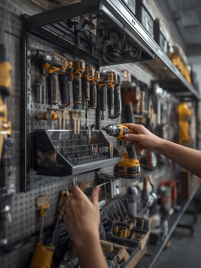 tool organizer in action