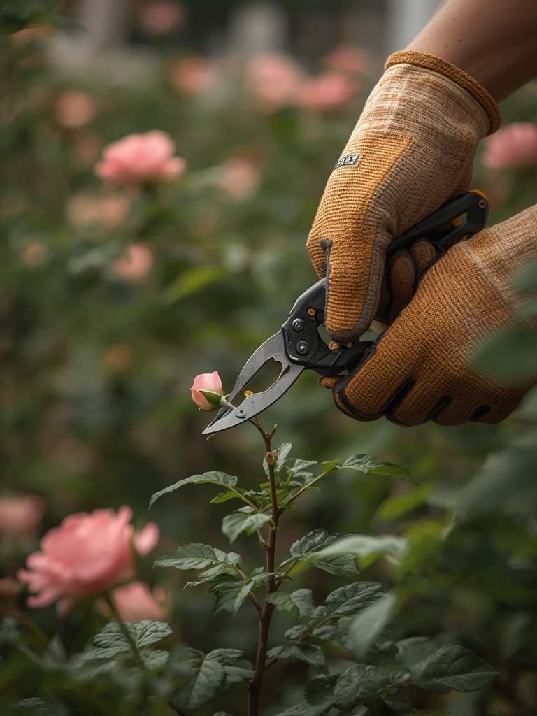 pruning shears in action