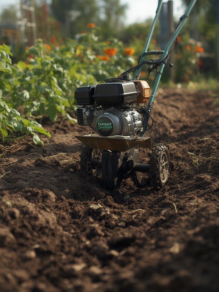 mini tiller in action