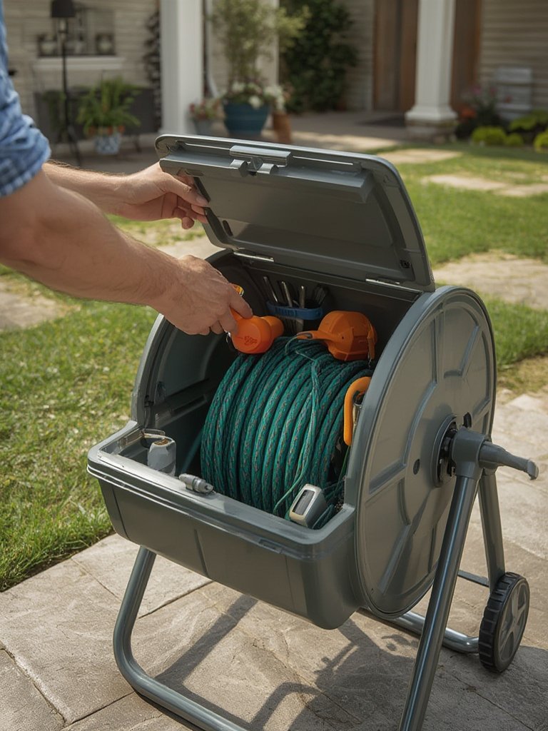 hose hanger in action