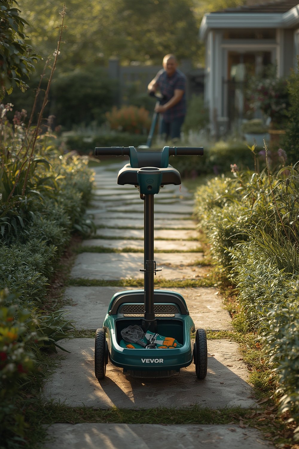 garden scooter product view