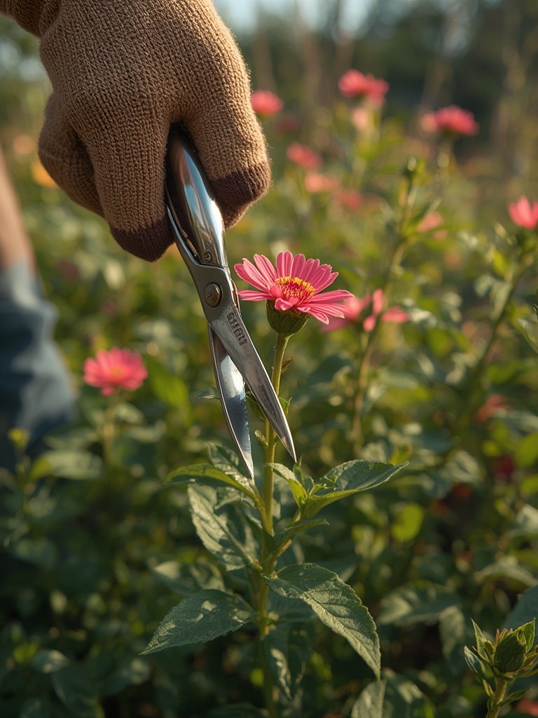 pruning scissors in action