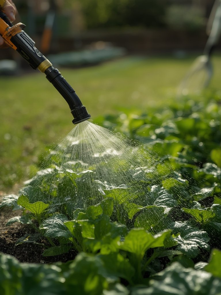backpack sprayer in action