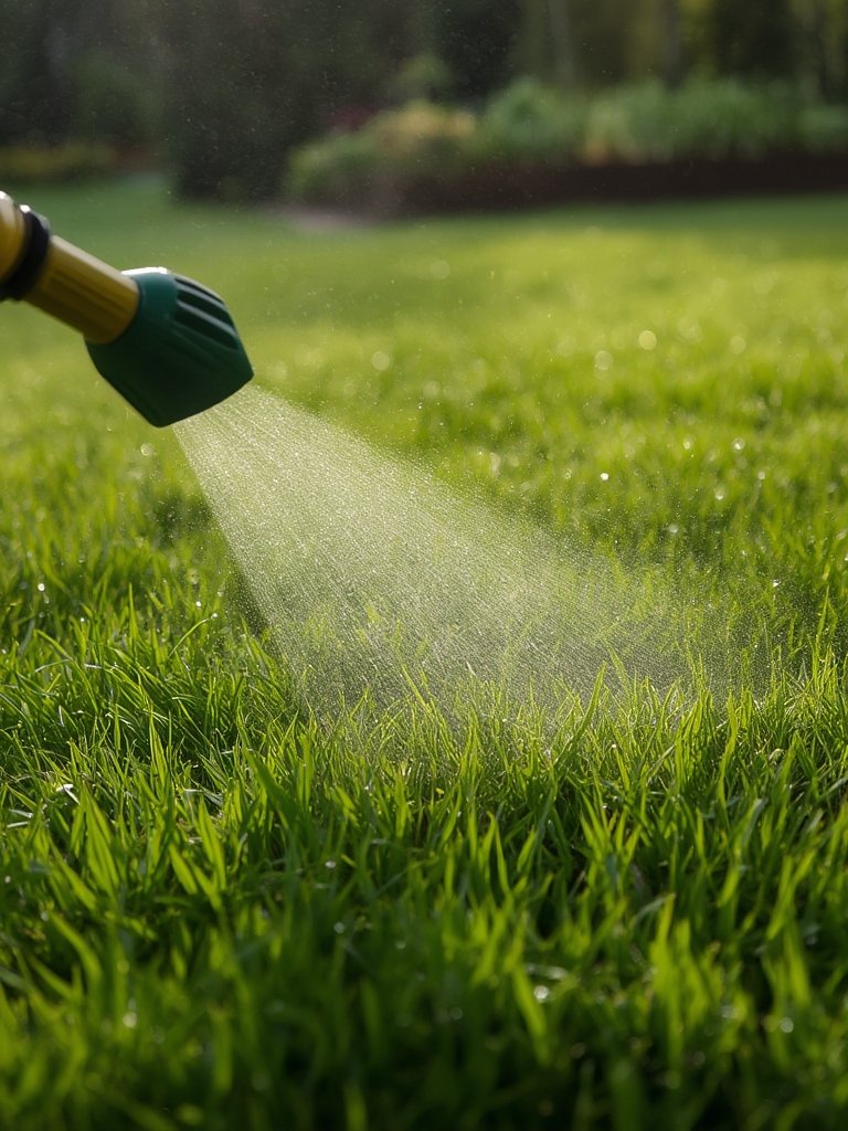 pump sprayer in action