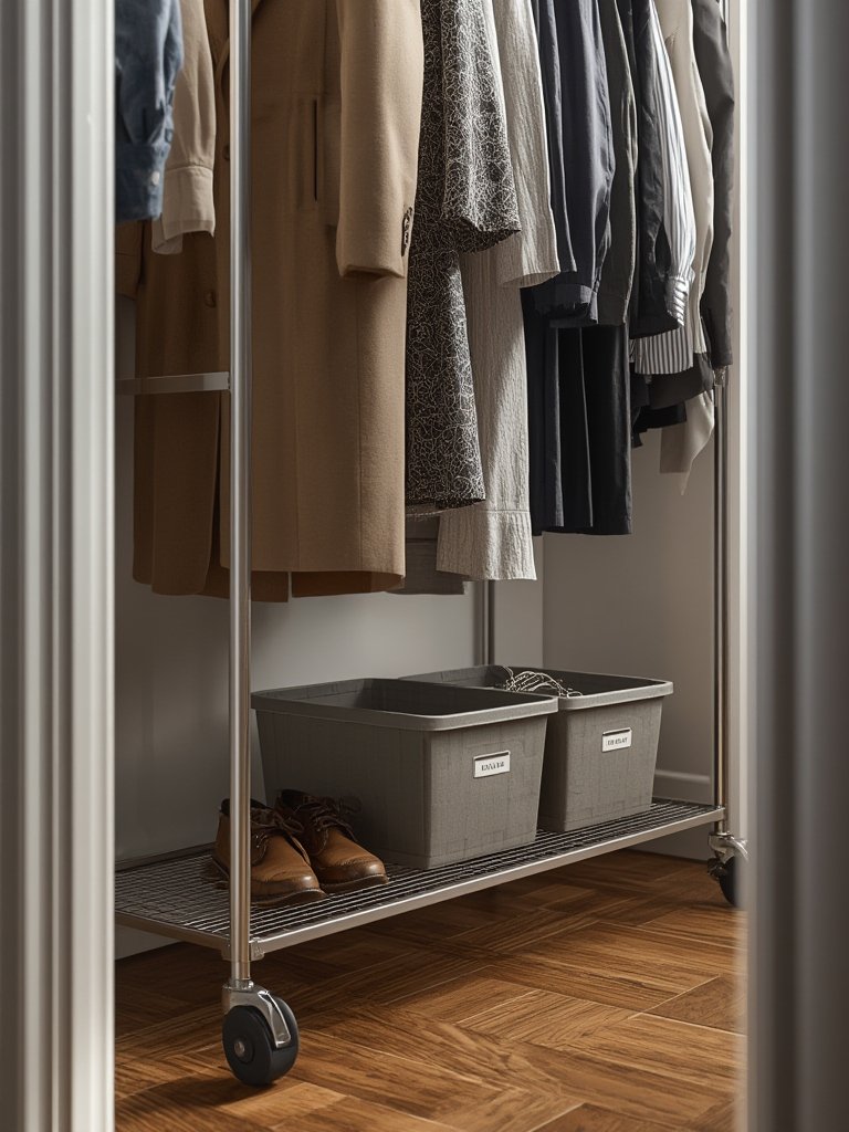 Should You Buy the SONGMICS Clothes Rack With Wheels? 2 Clothes Rack in action