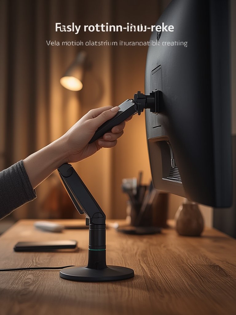 monitor arm in action