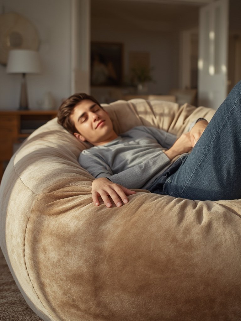 foam beanbag in action