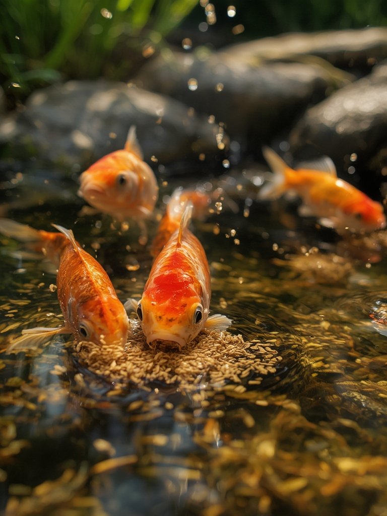 pond flakes in action