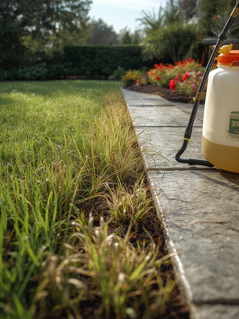 weed killer in action