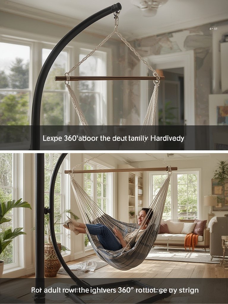 hammock stand in action