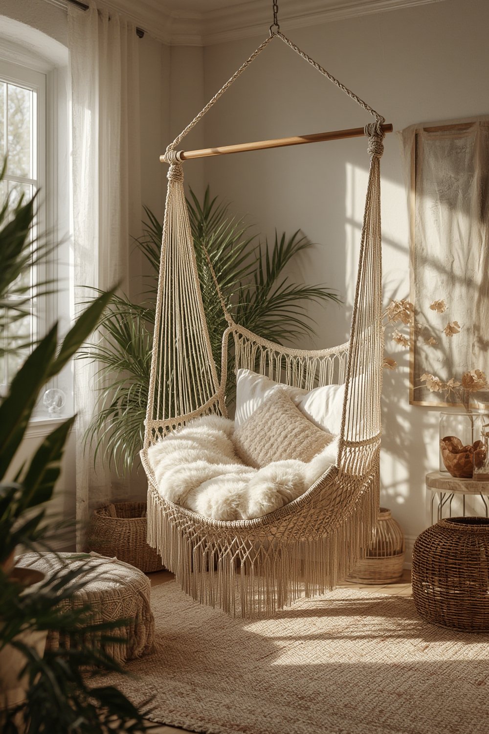 Is the GREENSTELL Hammock Chair Comfortable Enough for a Small Balcony or Reading Nook? 1 hammock chair product view
