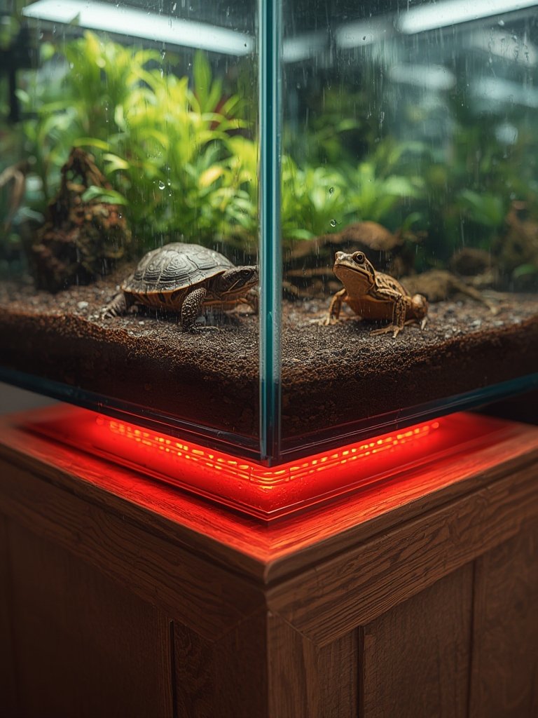 reptile heater in action