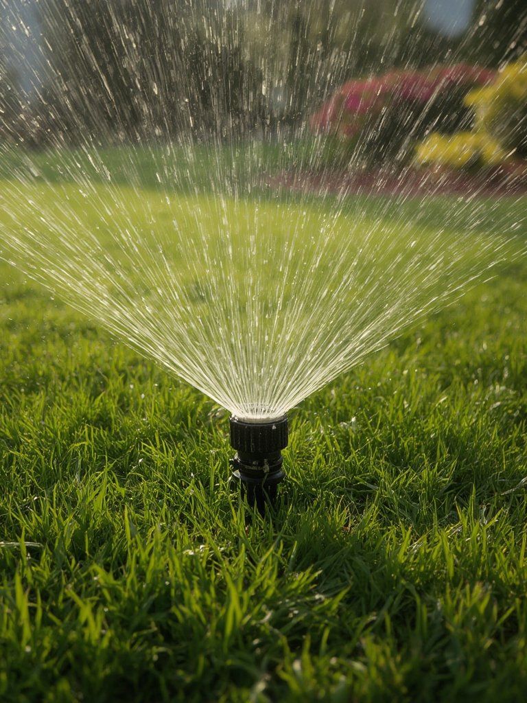 spray nozzle in action