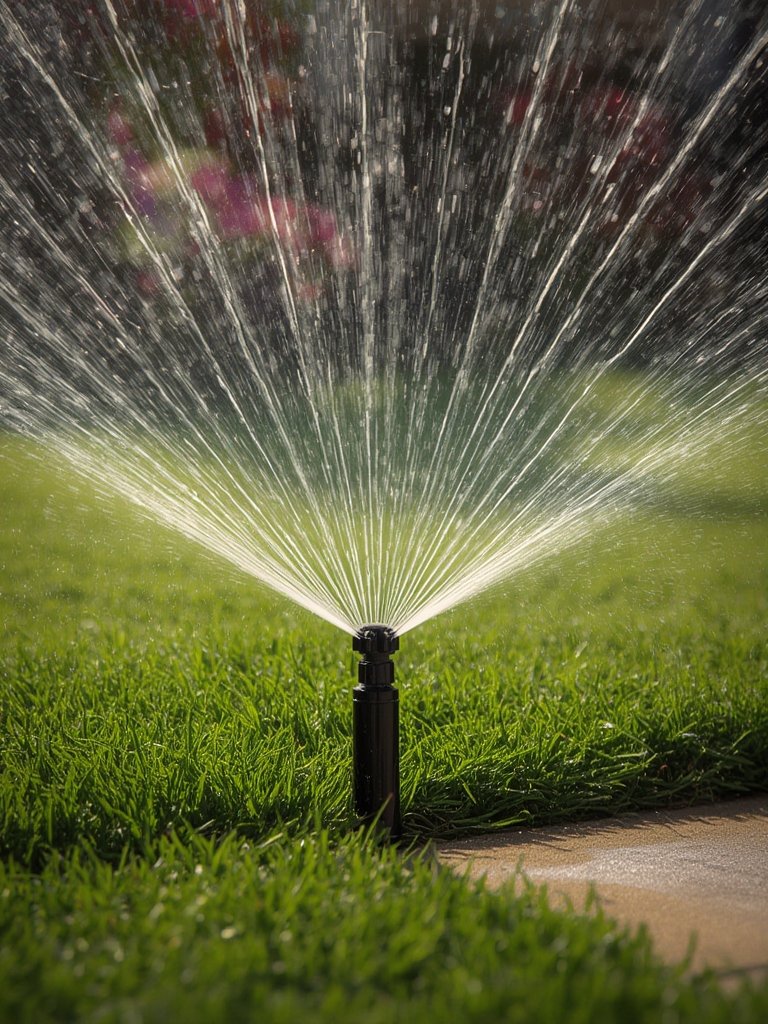 spray nozzle in action